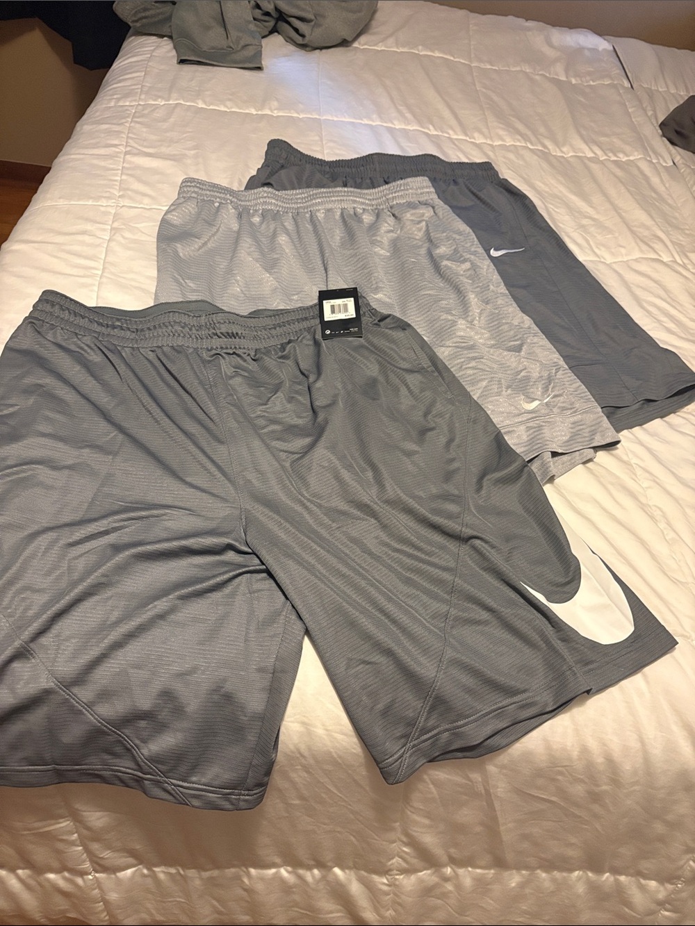 Nike Men's Gray Athletic Shorts Pack - Light & Dark Gray